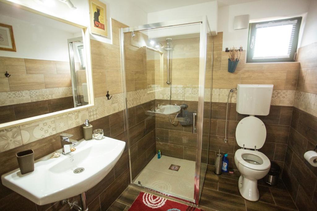 Koupelna v ubytování Guesthouse Silvani