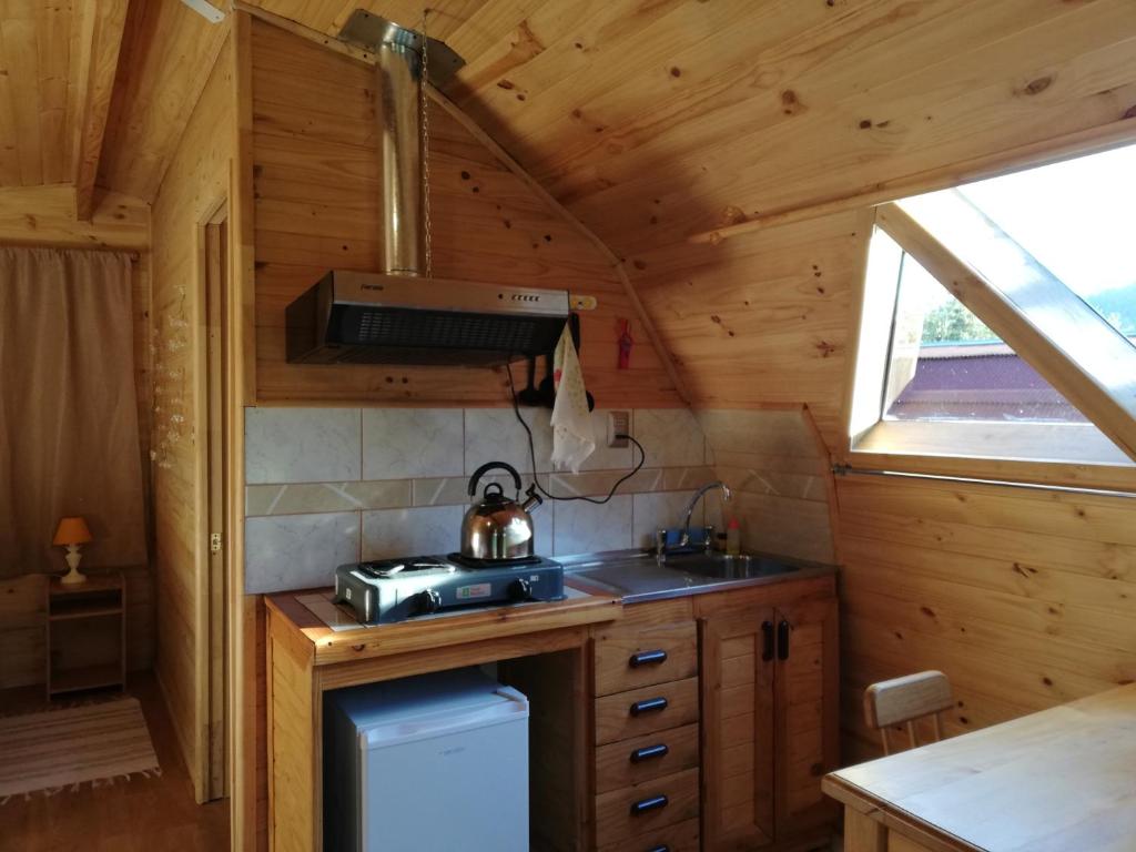 Kuchyň nebo kuchyňský kout v ubytování Eco Cabañas Wanderlust