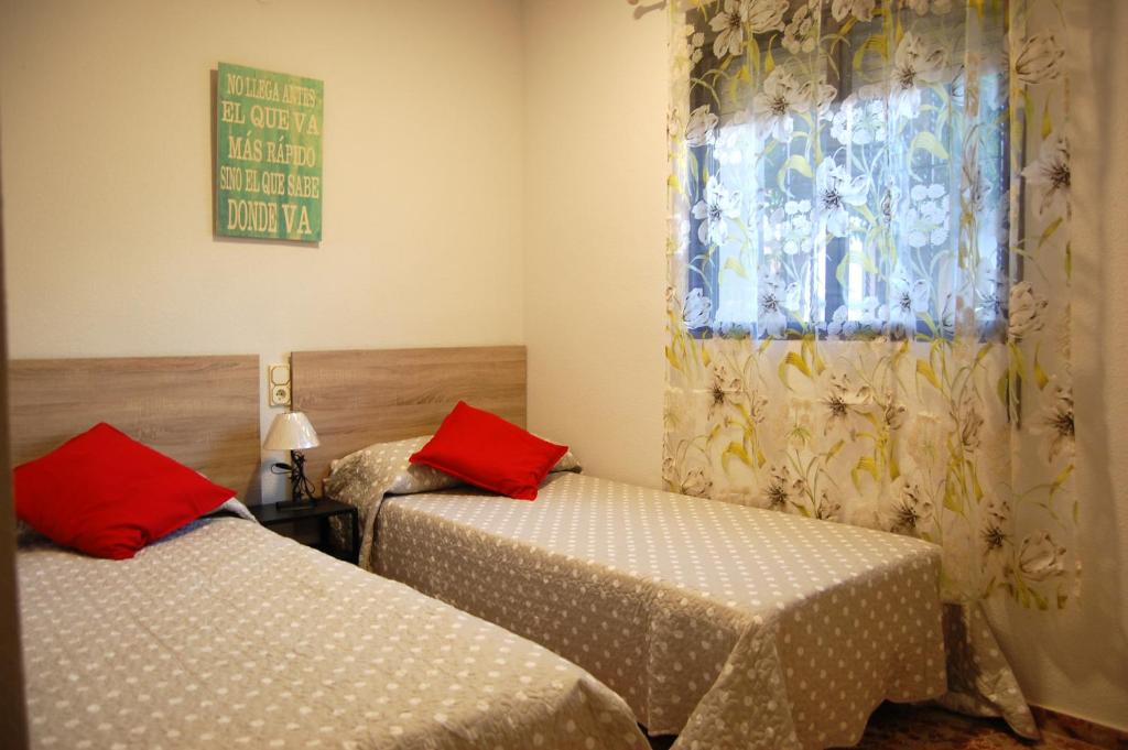 Katil atau katil-katil dalam bilik di Casa de David