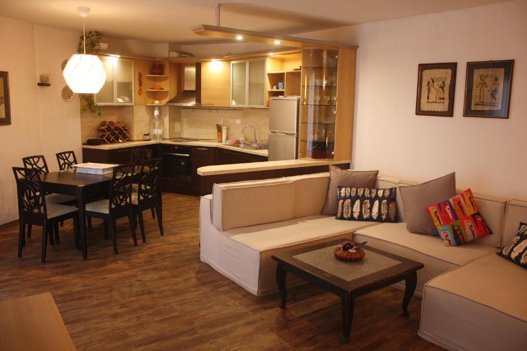 Posezení v ubytování Central Square Apartment
