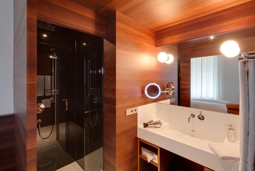 Koupelna v ubytování Hotel Central