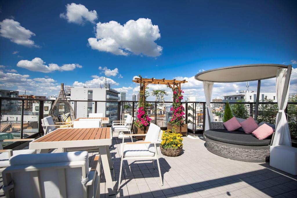 Balkón nebo terasa v ubytování SOLA HOTEL