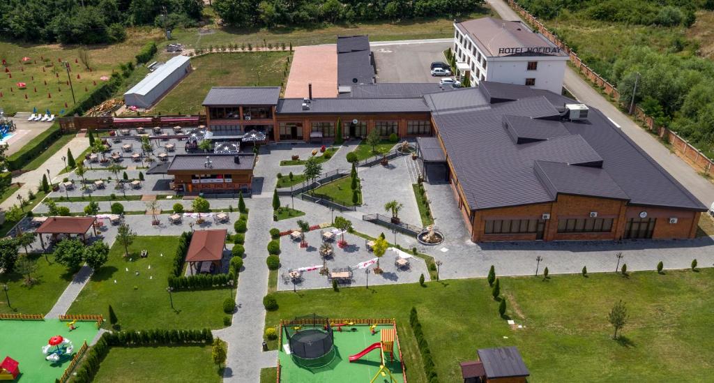 an aerial view of a building with a playground at Holiday Resort in Velika Slatina
