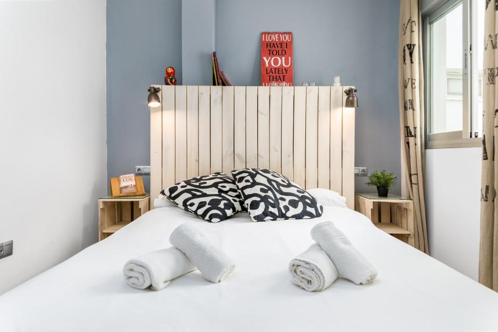 Postel nebo postele na pokoji v ubytování Apartment Malaga Center