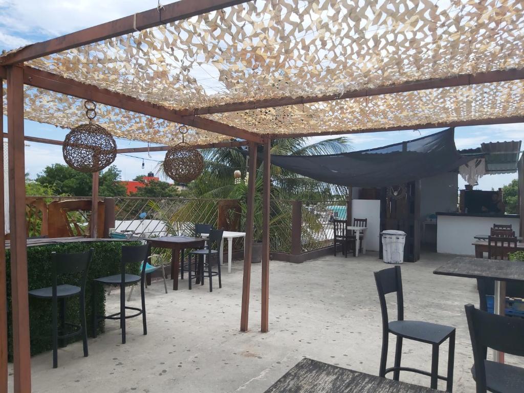 Restaurace v ubytování Emotion Avenida Tulum Hotel & Hostal