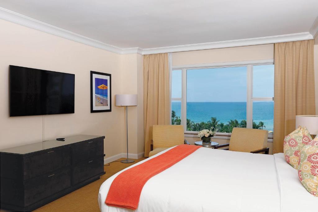 TV a/nebo společenská místnost v ubytování Sea View Hotel