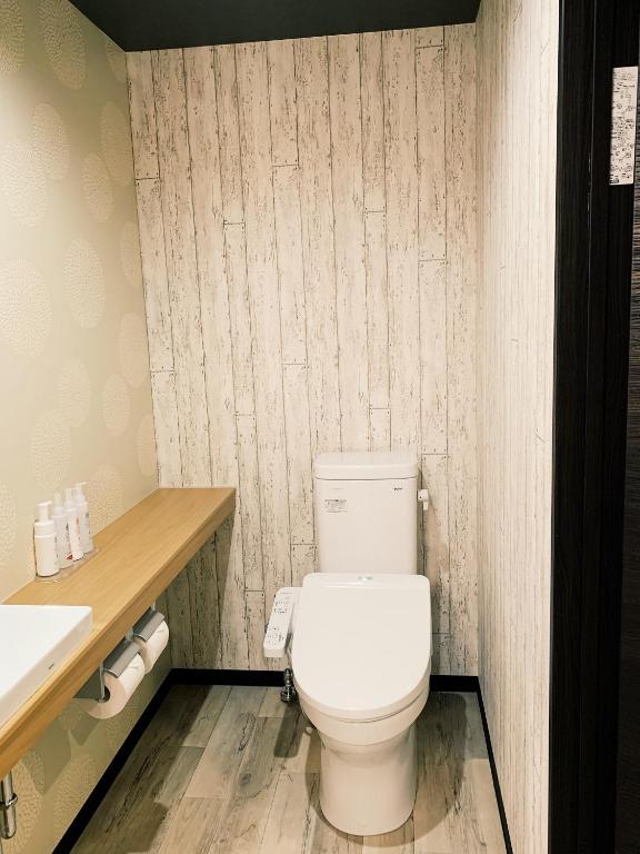 Koupelna v ubytování Hotel Capsule Inn Shizuoka