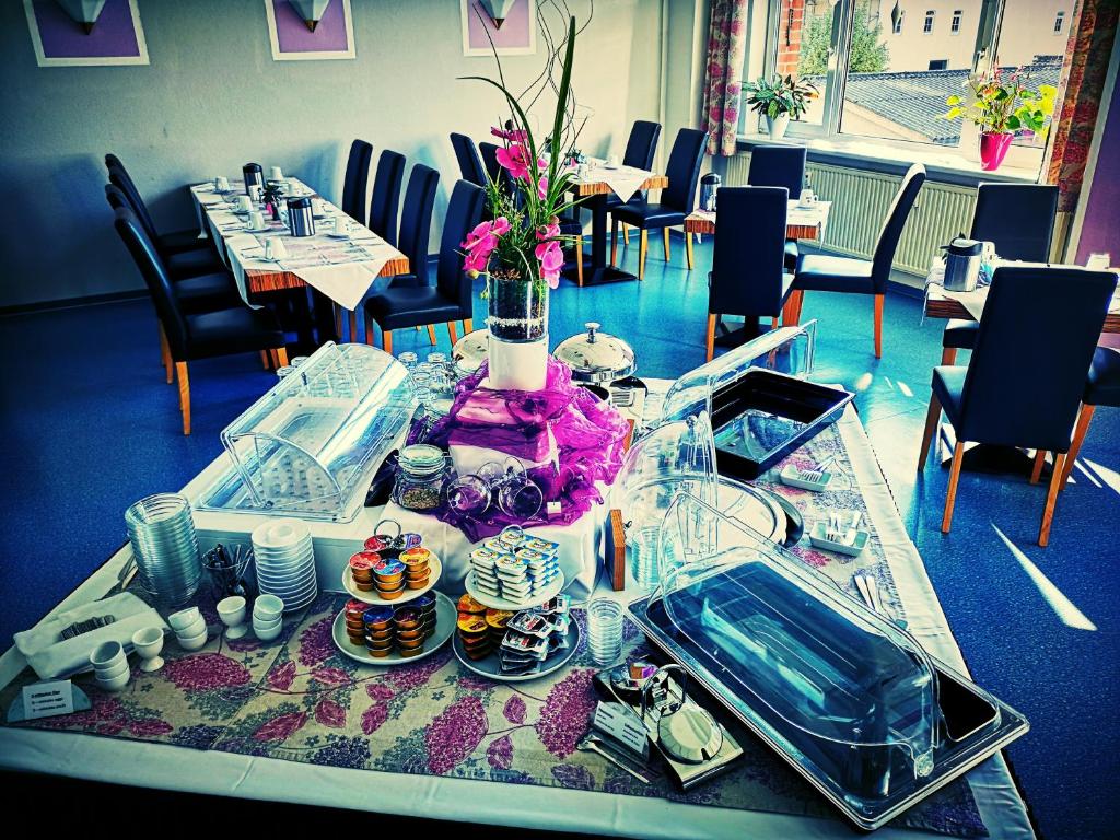 Restoran või mõni muu söögikoht majutusasutuses Hotel Zur Alten Druckerei