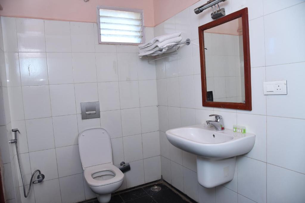 Koupelna v ubytování Hotel Subhalakshmi Palace