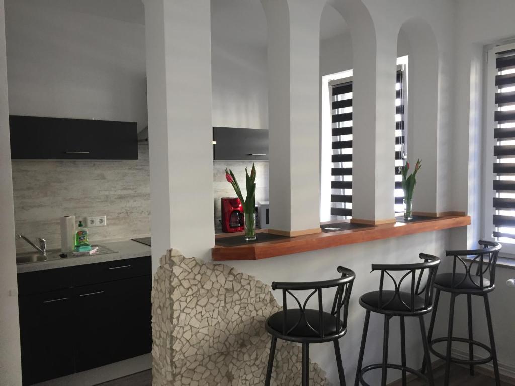 Kuchyň nebo kuchyňský kout v ubytování Apartment Hildesheim