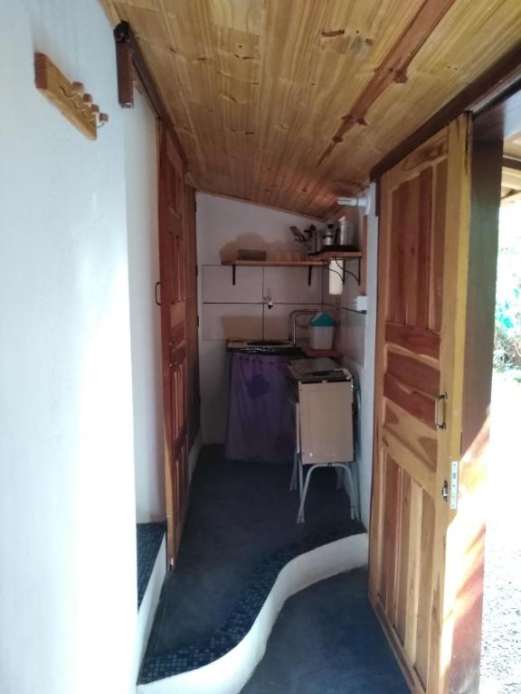 Kuchyň nebo kuchyňský kout v ubytování Chalés Savi