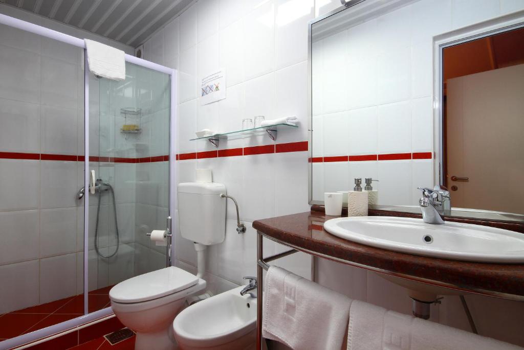 Koupelna v ubytování Hotel Aruba