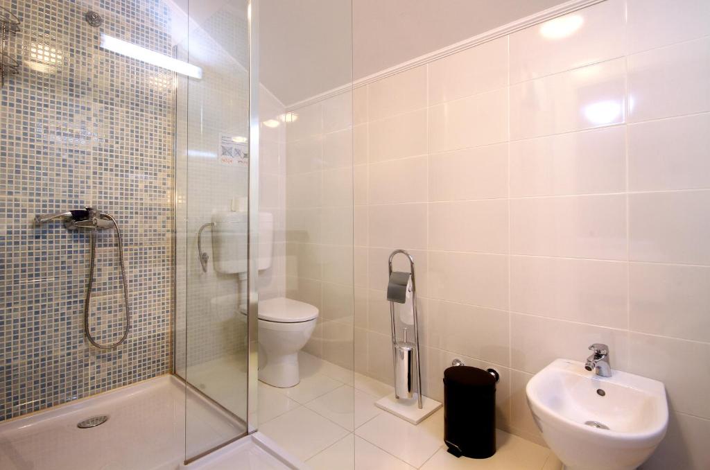 Koupelna v ubytování Hotel Aruba
