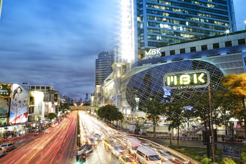 Nespecifikovaný výhled na destinaci Bangkok nebo výhled na město při pohledu z hotelu