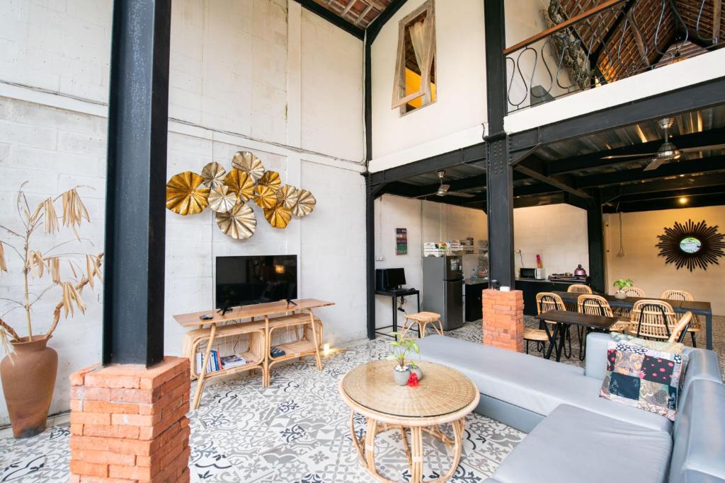 Posezení v ubytování Ubud Tropical