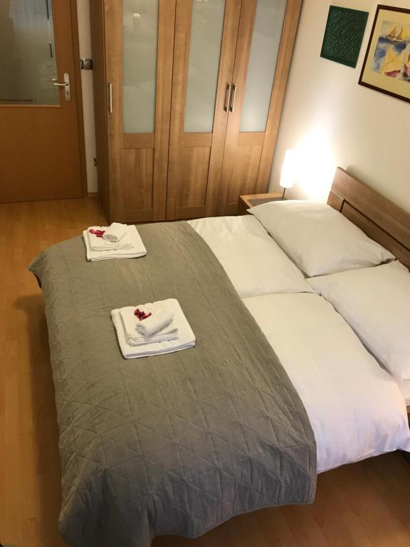 Postel nebo postele na pokoji v ubytování Apartmán Astor