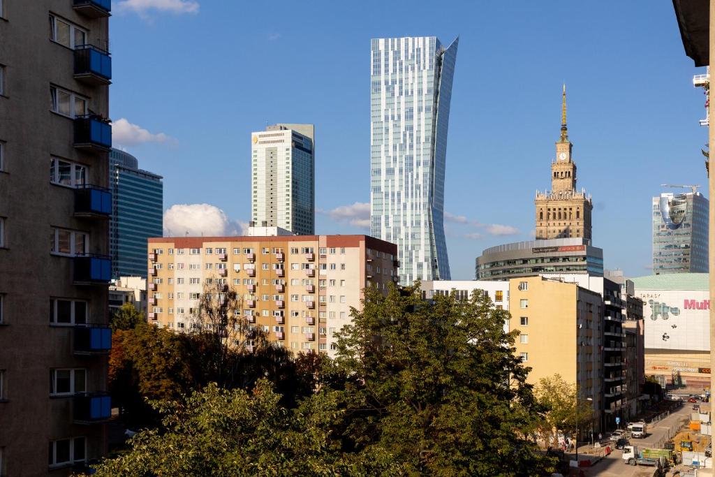 Výhľad na mesto Varšava alebo výhľad na mesto priamo z apartmánu