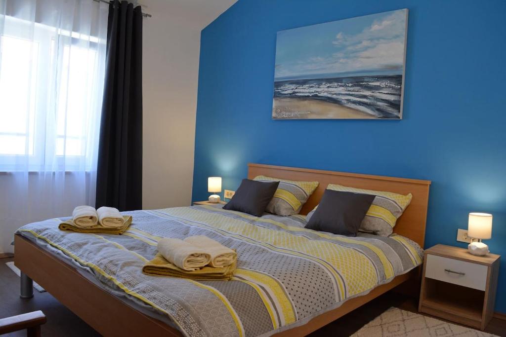Posteľ alebo postele v izbe v ubytovaní Amarena Holiday Home in Škrljevo