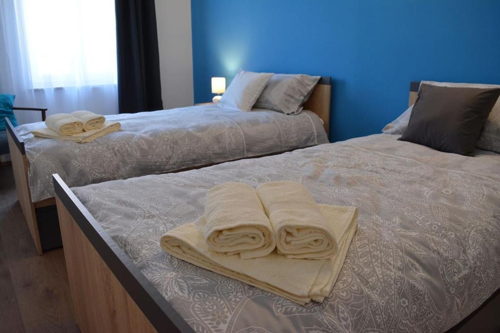 Posteľ alebo postele v izbe v ubytovaní Amarena Holiday Home in Škrljevo