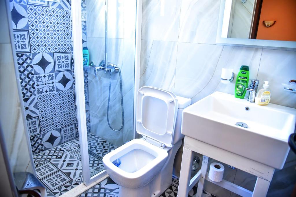 Koupelna v ubytování Hotel Sofra