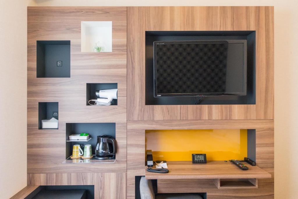 Kuchyň nebo kuchyňský kout v ubytování Hotel M's Plus Shijo Omiya