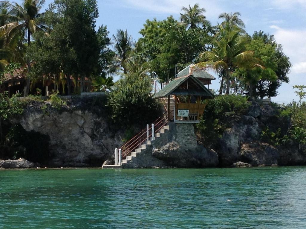 una casa en el árbol en la orilla de un cuerpo de agua en Sambag Hideaway Bungalows, en Moalboal