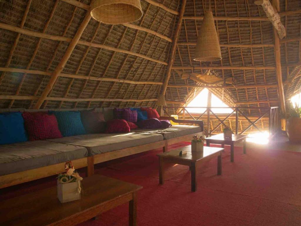 Posezení v ubytování Hekaya Zanzibar