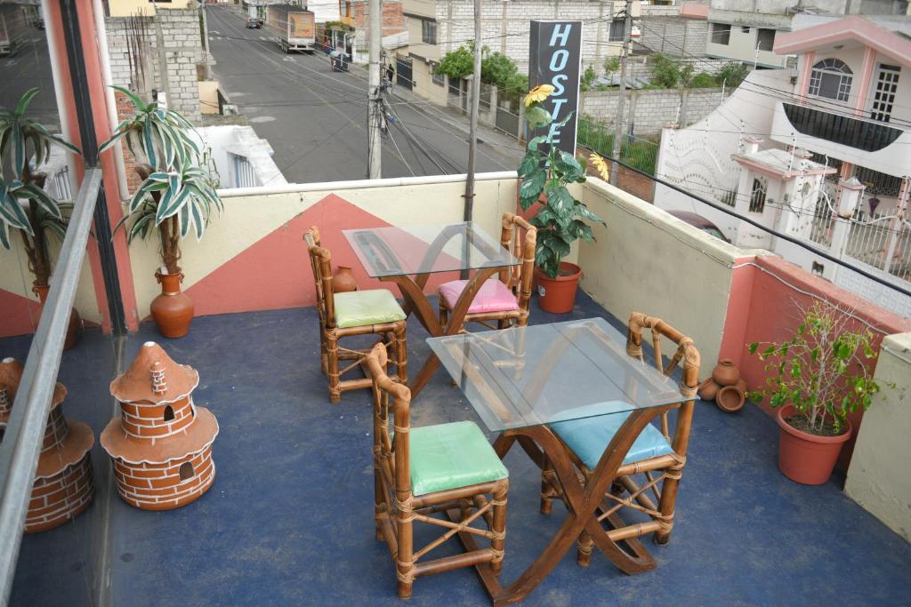Balkón nebo terasa v ubytování Hostal Sendero de Volcanes