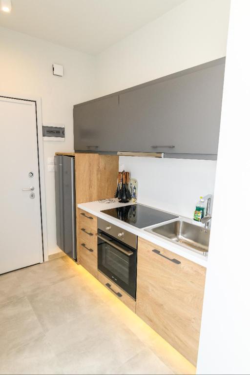 Kuchyň nebo kuchyňský kout v ubytování Superior Modern Katoikia
