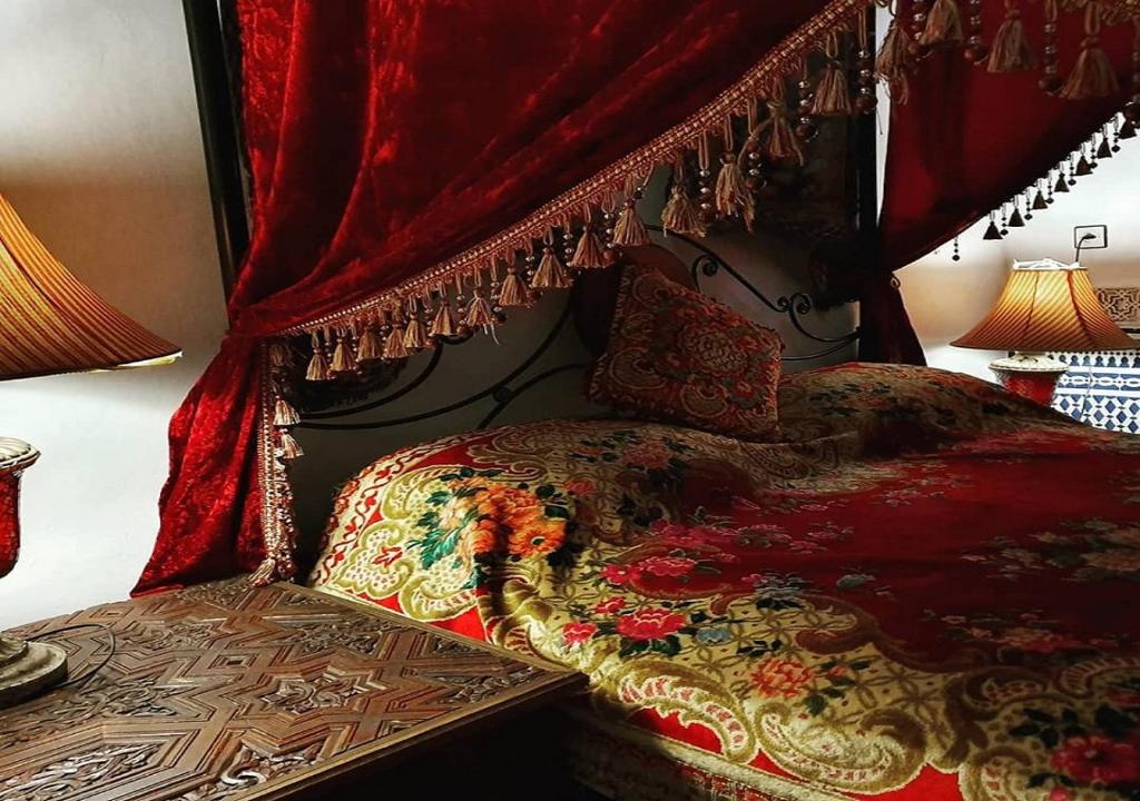 Posezení v ubytování Riad Lalla Fatima
