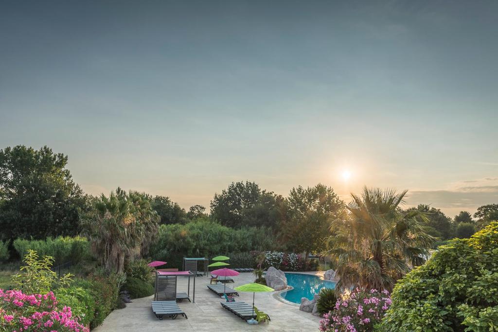 Zahrada ubytování Camping Le Méditerranée Argelès - Domaine piétonnier