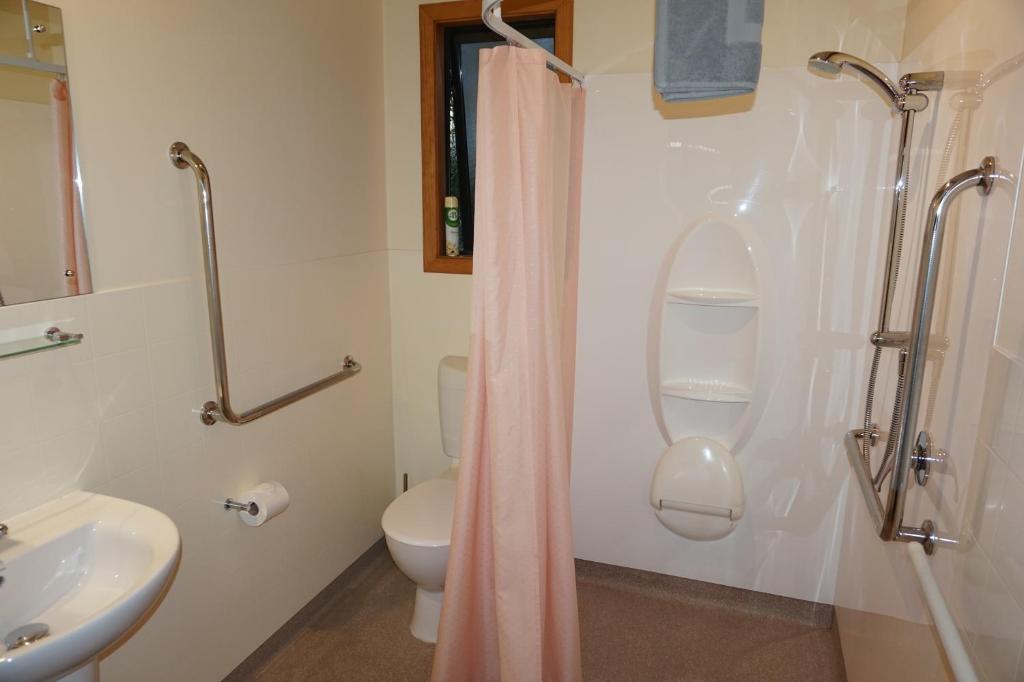 Koupelna v ubytování Geraldine Motels