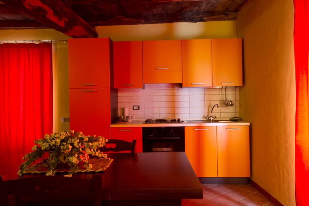 A kitchen or kitchenette at La Locanda Dei Cartunè