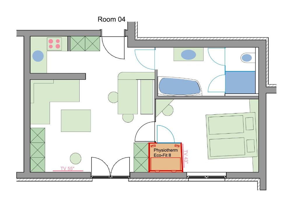 Půdorys ubytování Alpinikum Apartments