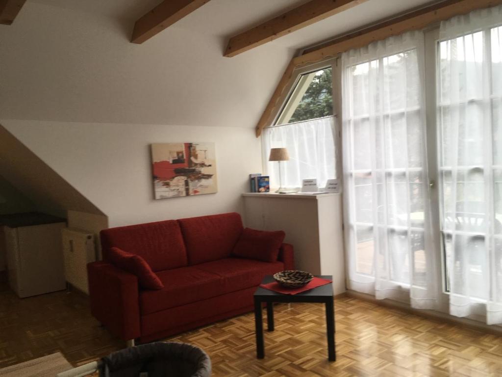 Istumisnurk majutusasutuses Gästehaus Landgraf