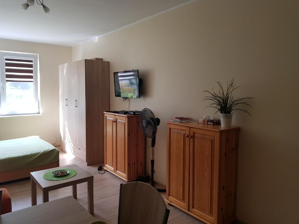 Posteľ alebo postele v izbe v ubytovaní Apartment Przymorze II