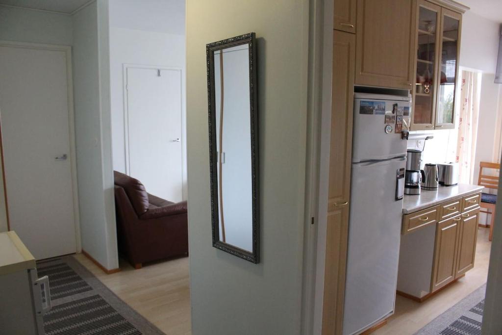Kuchyň nebo kuchyňský kout v ubytování City centre apartment Siilinjärvi