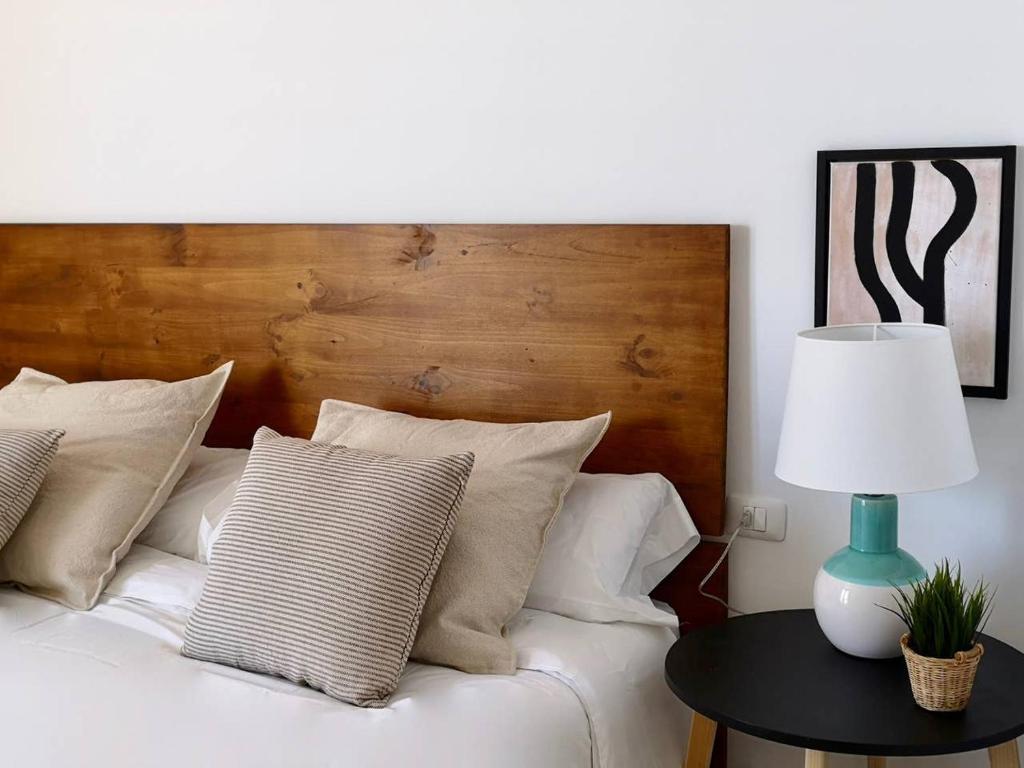 Posteľ alebo postele v izbe v ubytovaní Magnific flat with panoramic sea views