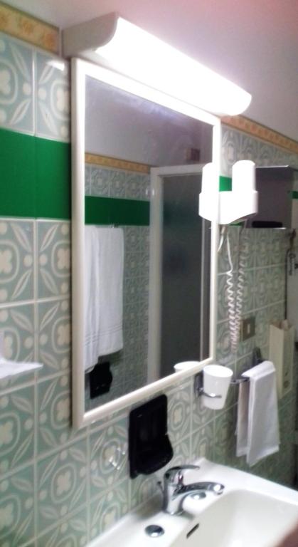 Koupelna v ubytování Hotel Rosy
