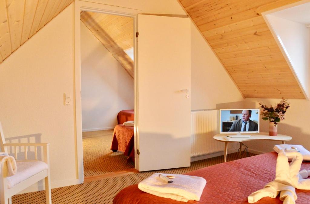 TV a/nebo společenská místnost v ubytování Skagen Motel
