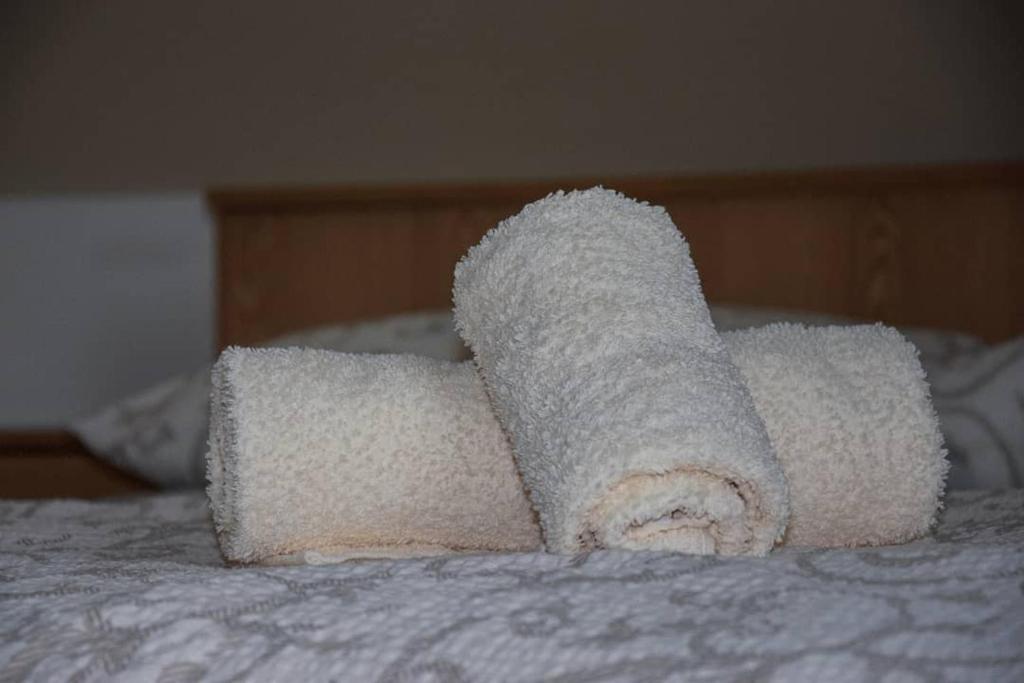 Krevet ili kreveti u jedinici u okviru objekta Apartmani Djokić sa bazenom