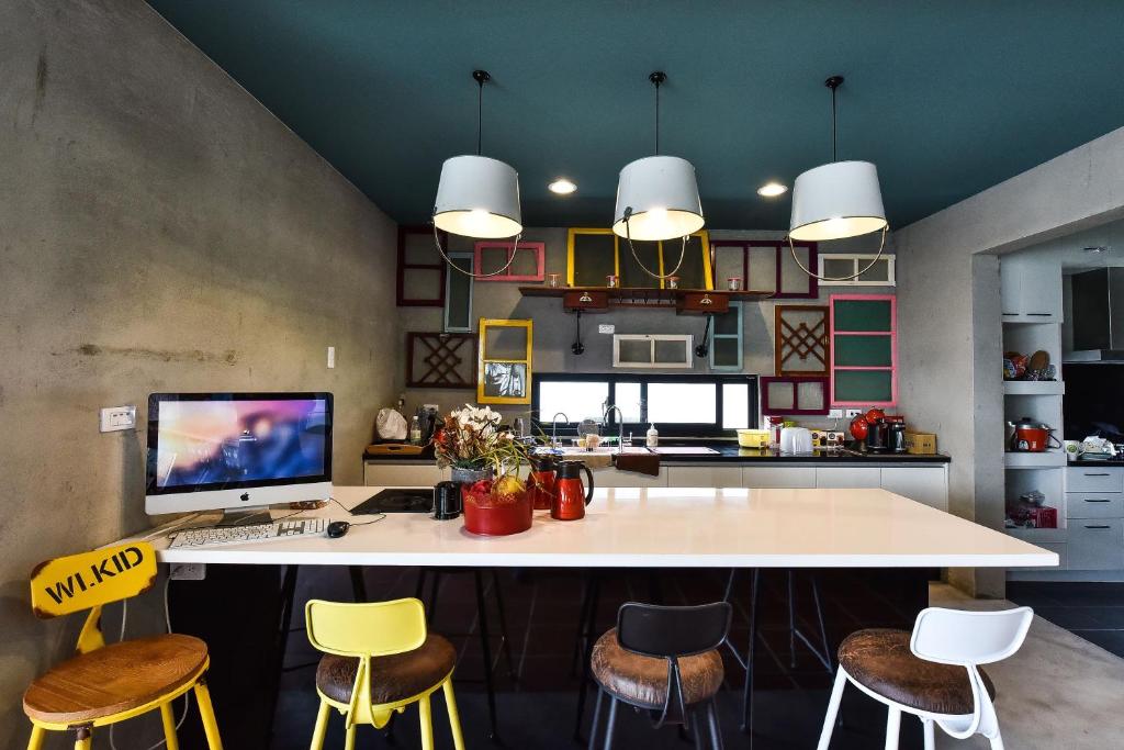 TV i/ili multimedijalni sistem u objektu Anping Wikid Design Hotel
