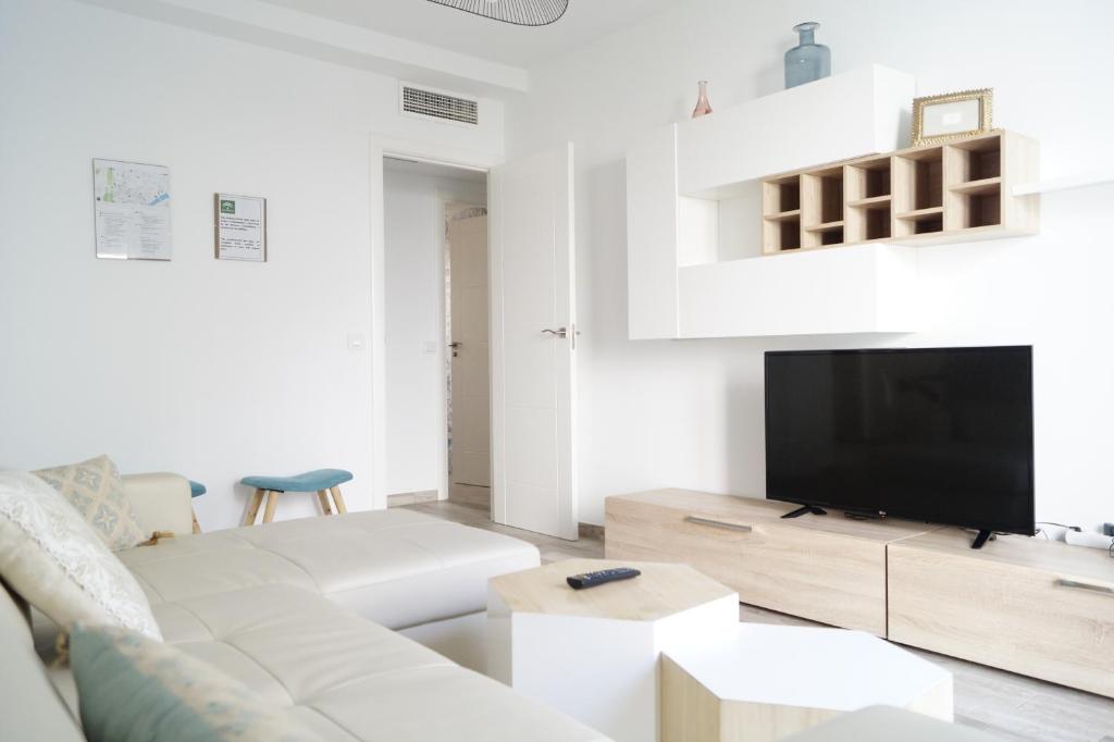 Televízia a/alebo spoločenská miestnosť v ubytovaní Apartamento Mihrab, excelente ubicacion en casco historico