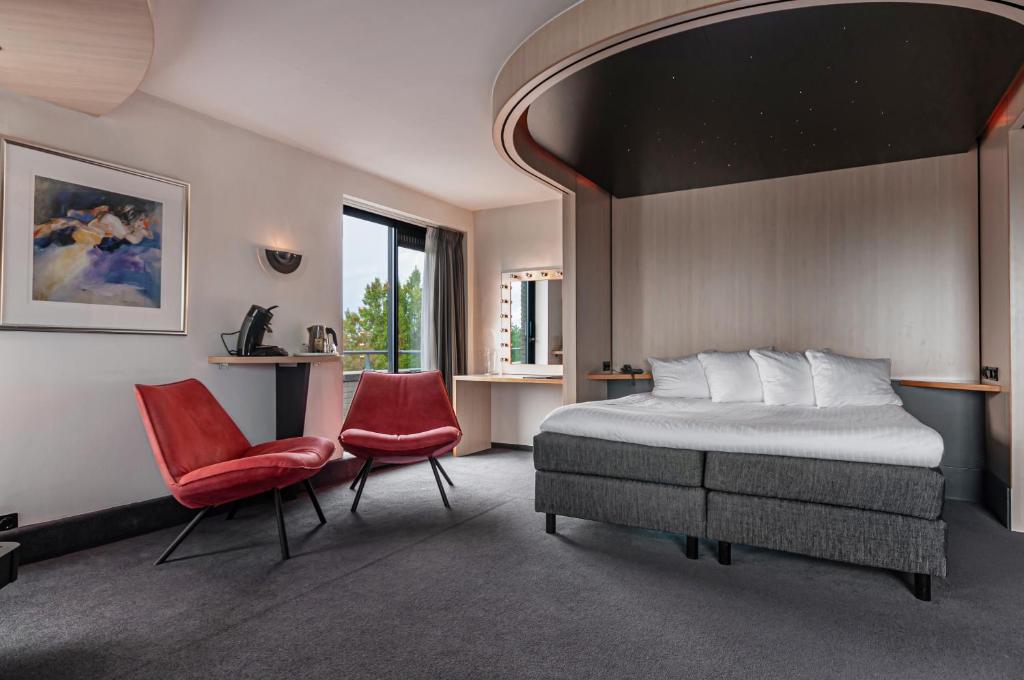 Voodi või voodid majutusasutuse Hotel Iselmar toas