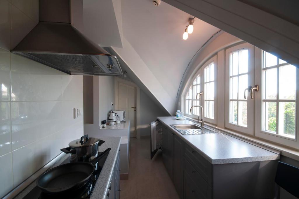Kuchyňa alebo kuchynka v ubytovaní Art Deco Hotel Hoffmann
