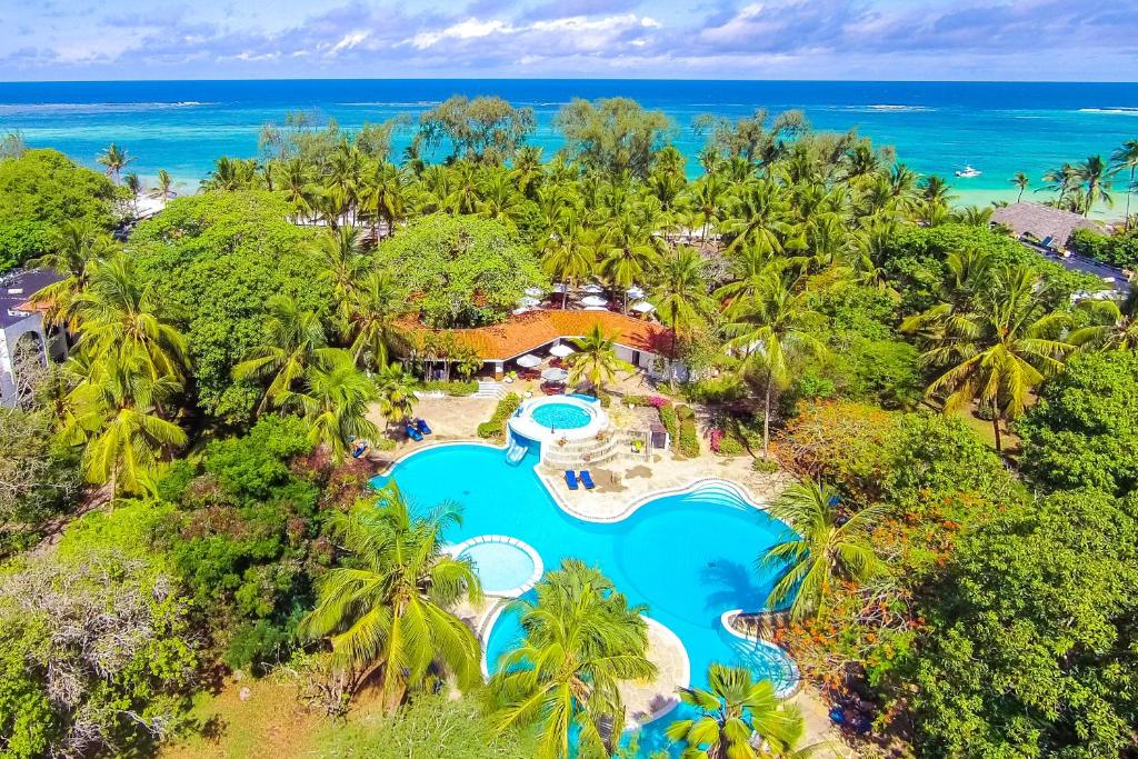 an aerial view of the pool at the resort at Diani Sea Resort - All Inclusive in Diani Beach