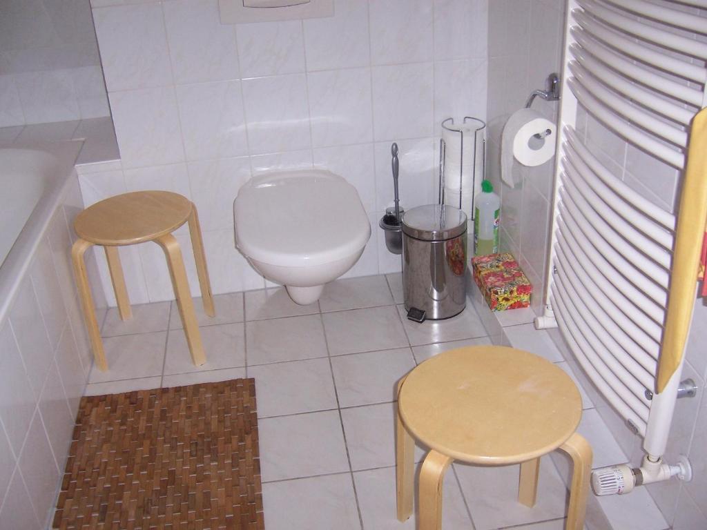 Koupelna v ubytování Haus am Roseneck