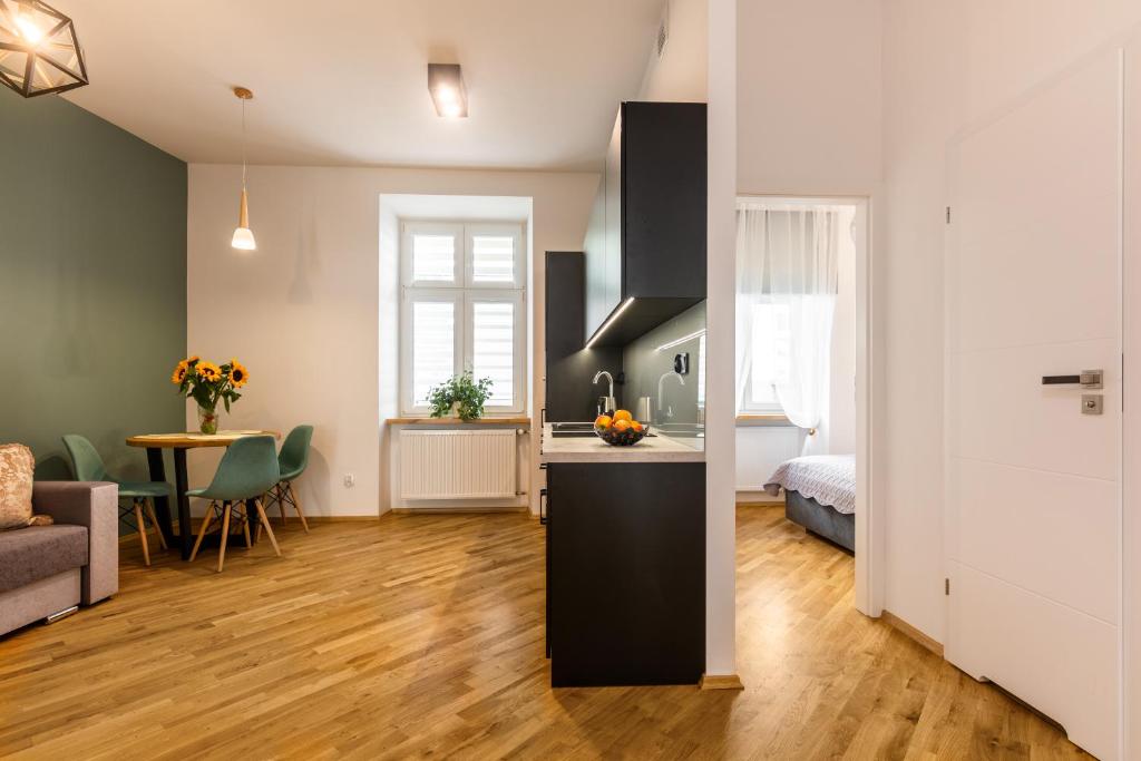 Televízia a/alebo spoločenská miestnosť v ubytovaní Bridge Apartments 6