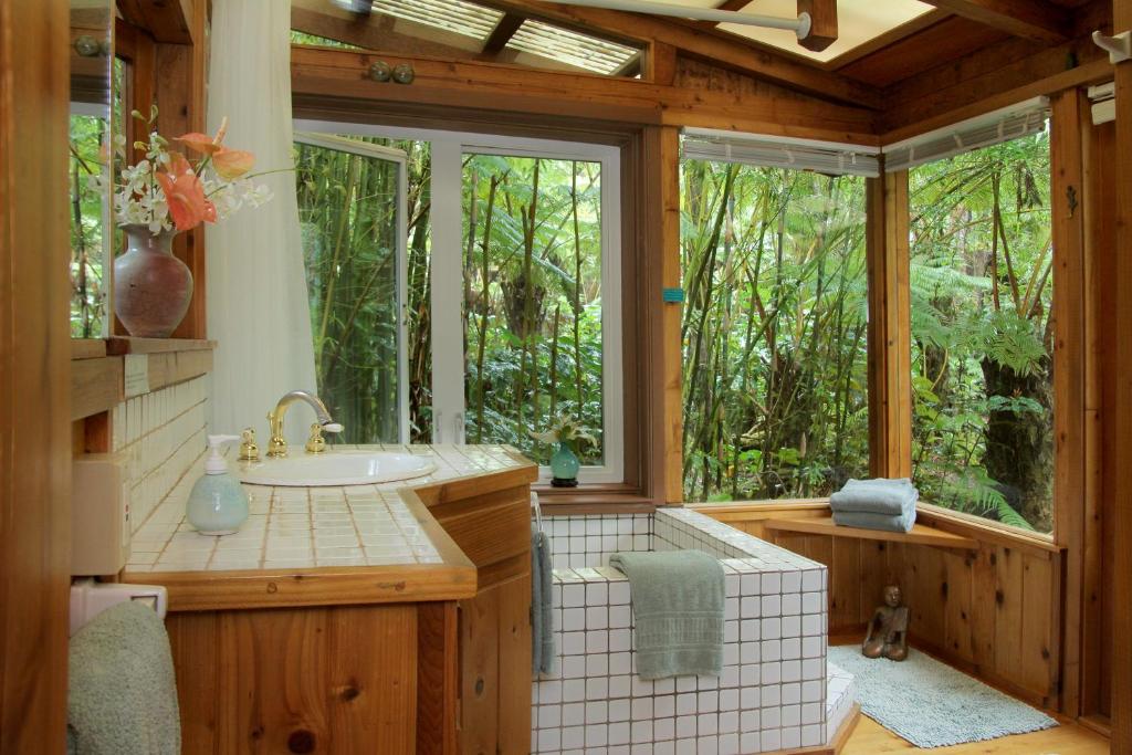Zahrada ubytování Volcano Rainforest Retreat