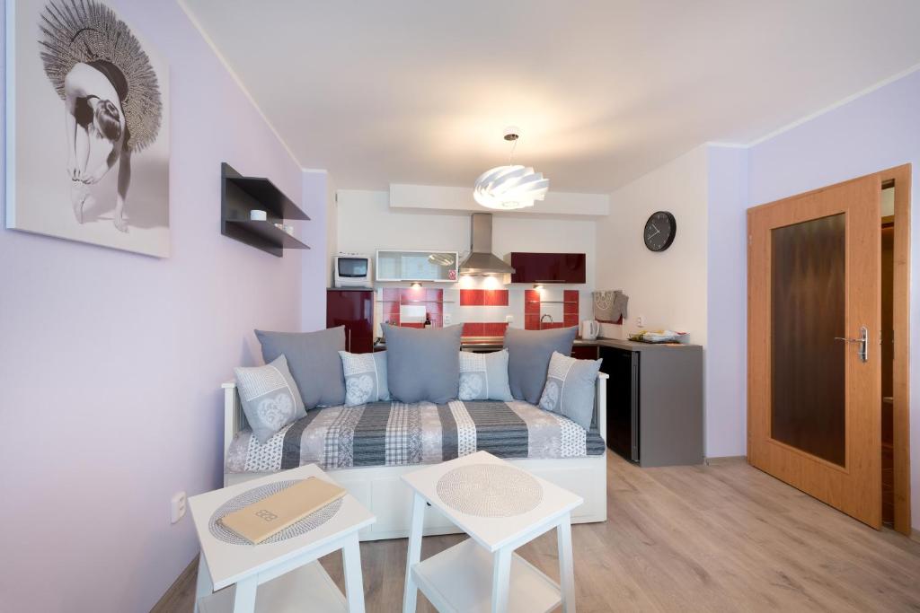 Kuchyň nebo kuchyňský kout v ubytování B2B Apartments